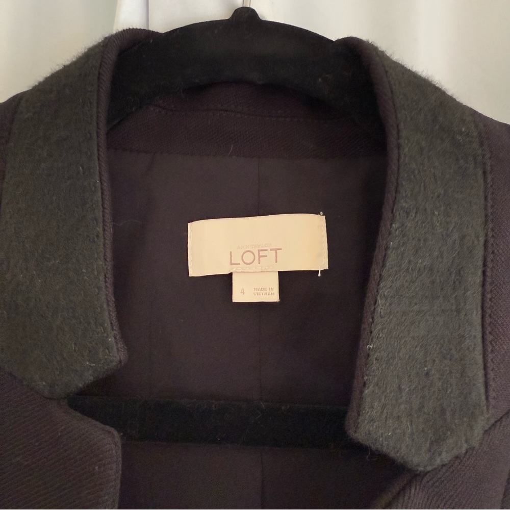 LOFT Tailored Stand Collar Black Blazer Women’s 4 Workwear - Picture 2 of 9